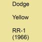 Preview: Dodge, Yellow, RR-1 (1966).